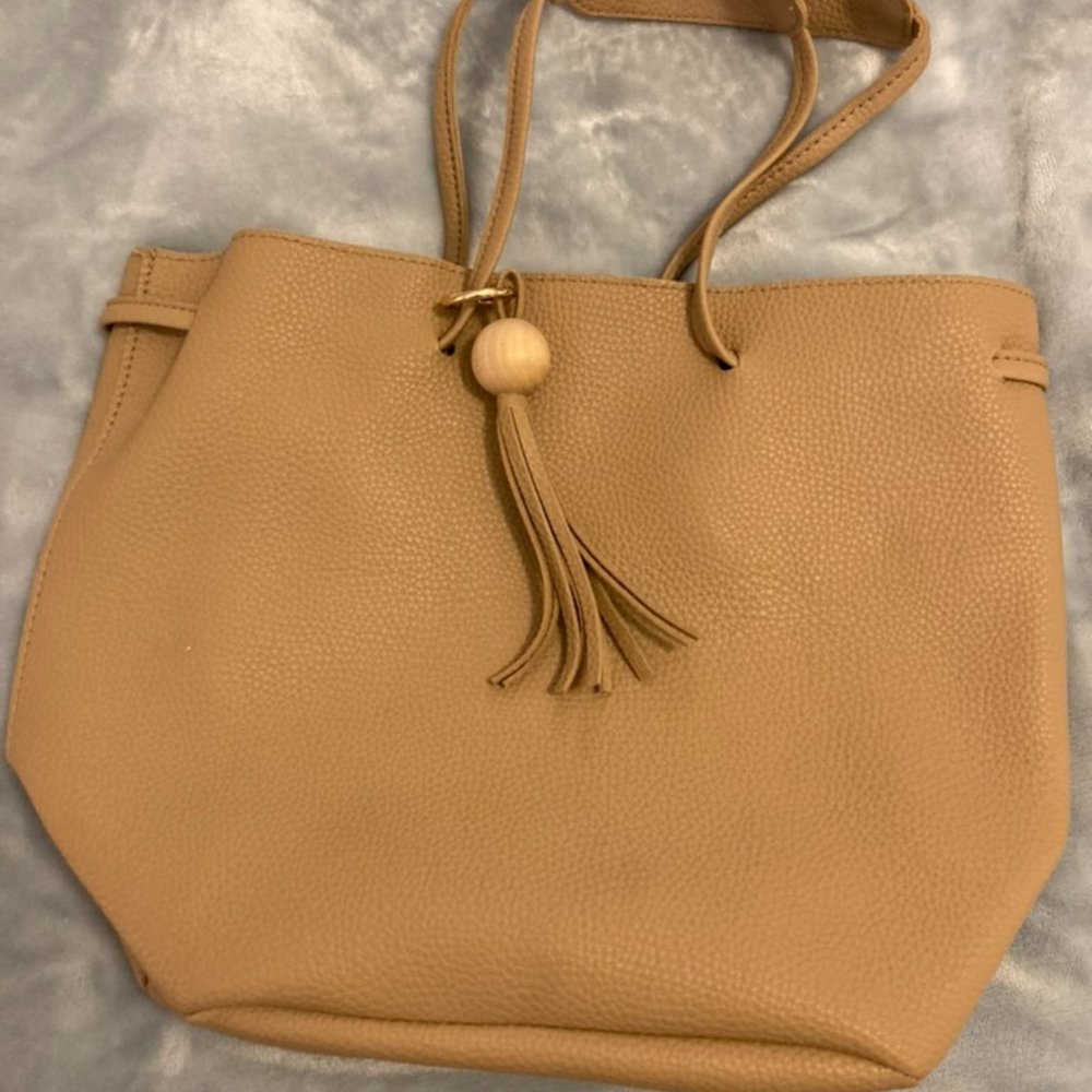 Tan Faux Leather Bag